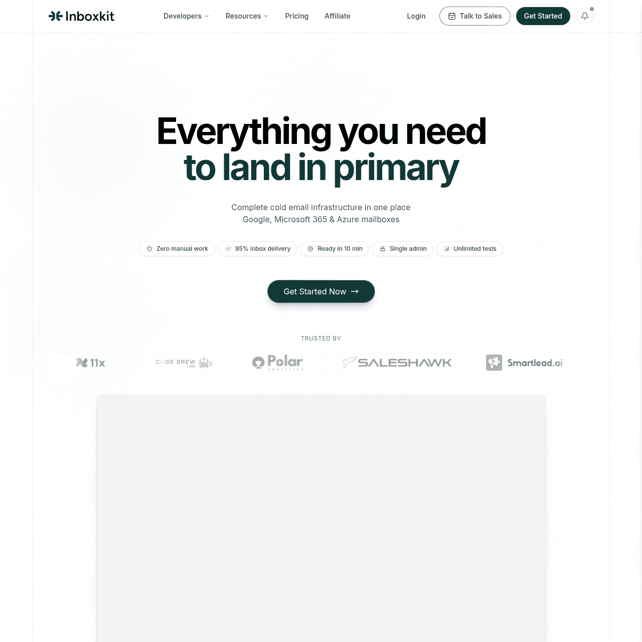 InboxKit pricing page